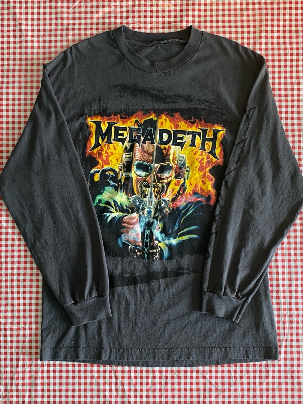 Megadeth Machine Man Grey Long Sleeve